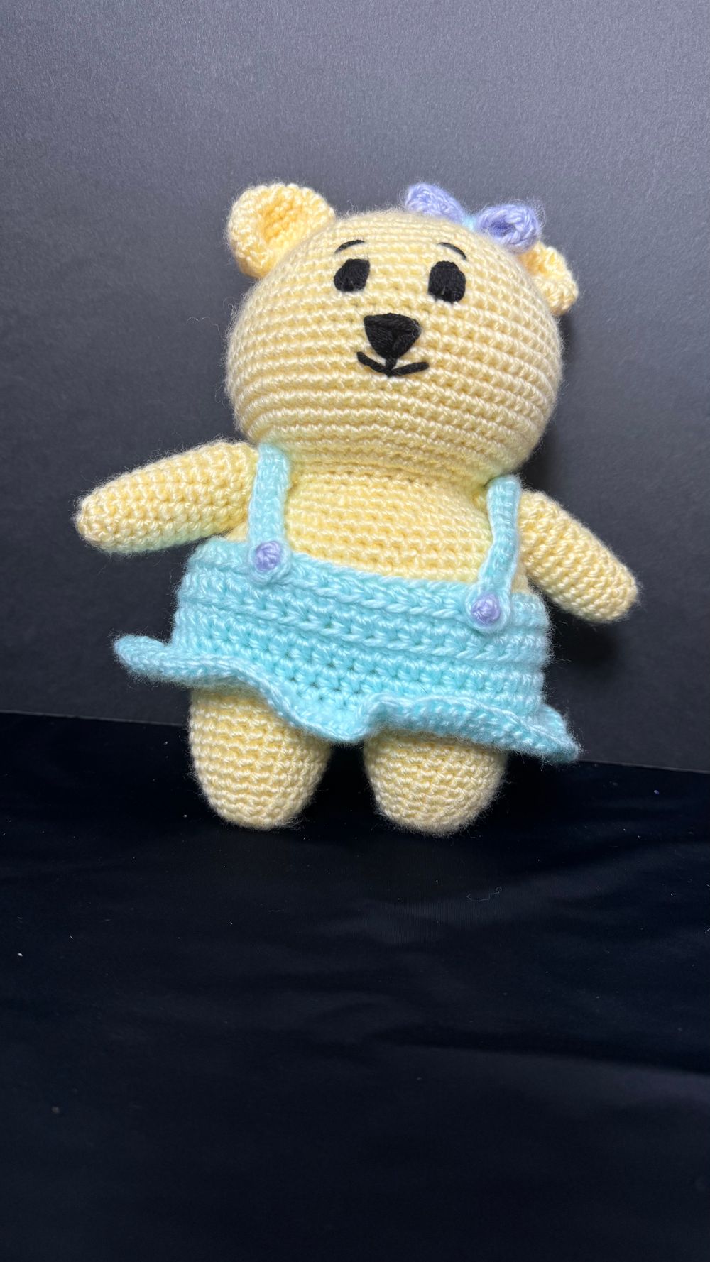 Yellow amigurumi bear