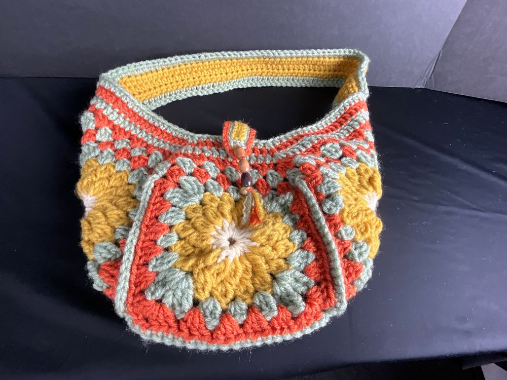 BoHo granny square sling bag