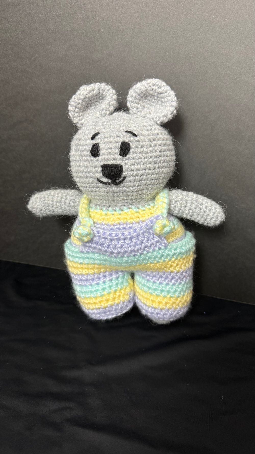 Gray crochet Bear